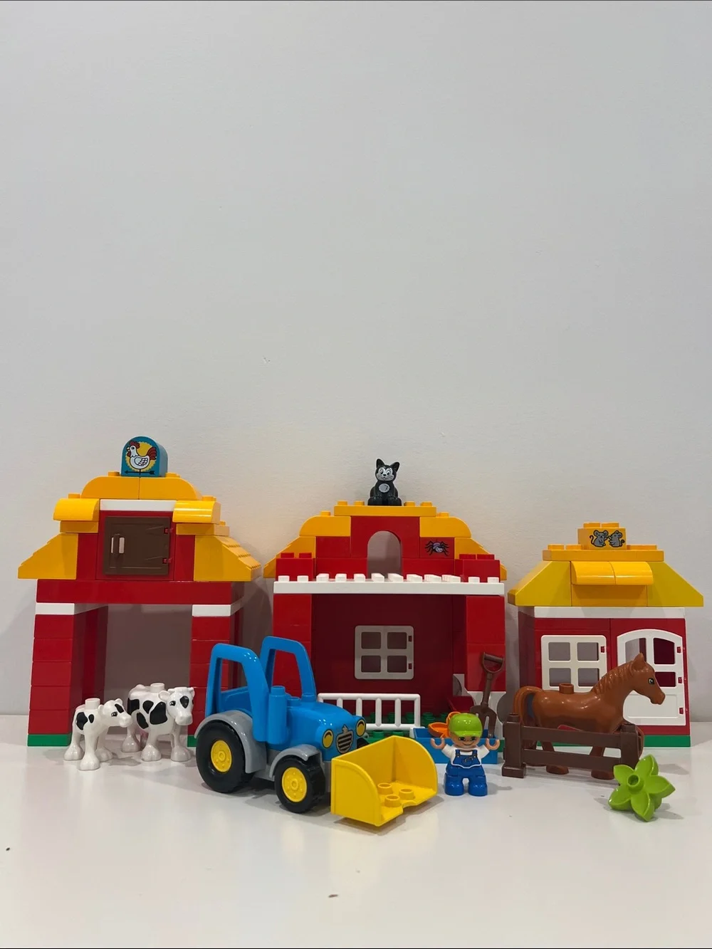 Classic Farm Playset Toy - Red & Yellow